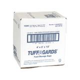 Handgards Tuffgards Low Density Poly Roll 4 Inch X 2 Inch X 12 Inch Food Bag 1000 Per Pack - 1 Per Case
