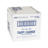 Tuffgards 10 Inch X 8 Inch X 24 Inch 1.2Ml Roll Pack Clear Food Storage Bag, 500 Each, 1 per case