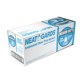 Handgards Neatgards Medium Duty Embossed Clear Poly Apron 100 Per Pack - 1 Per Case