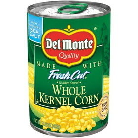 Del Monte Golden Sweet Pull Top Can Whole Kernel Corn, 15.25 Ounces, 24 per case