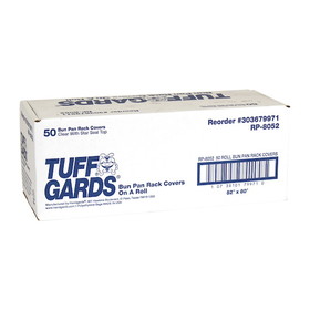 Tuffgards High Density Polyethylene Clear Roll Pack 52 Inch X 80 Inch Bun Rack Cover, 50 Each, 1 per case