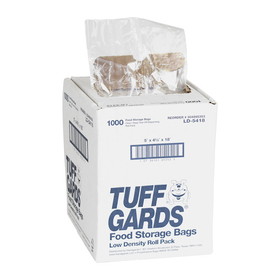Tuffgards 5 Inch X 4.5 Inch X 18 Inch .6 Mil Low Density Roll Pack Easy Tear Clear Food Storage Bag, 1000 Each, 1 per case
