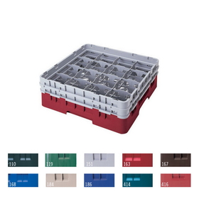Rack Full Size 16 Compartment Red 2-1 Each