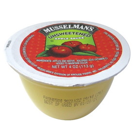 Musselman's Unsweetened Applesauce Cups, 4 Ounces, 72 per case
