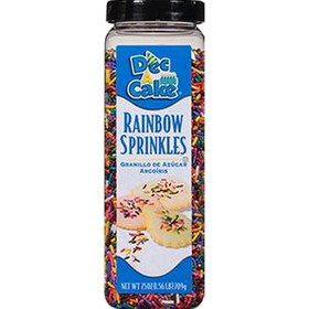 Dec-A-Cake Sprinkles Rainbow Sprinkles, 25 Fluid Ounces, 6 per case