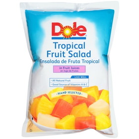 Dole In Fruit Juice Tropical Fruit Salad 81 Ounce Bag - 6 Per Case