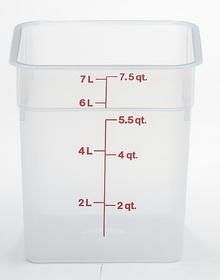 Container Plastic Square 8Qt 6-1 Each