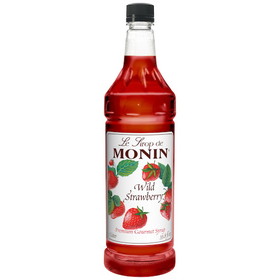Monin Wild Strawberry Syrup, 1 Liter, 4 per case