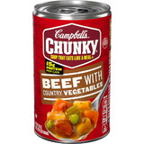 Campbell'S Chunky Beef With Country Vegetable Easy Open Soup 18.6 Ounce Can - 12 Per Case