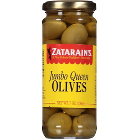 Zatarains Olive Plain Queen Jumbo, 7 Ounces, 12 per case