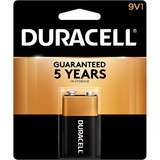 Duracell Ultra 9 Volt Coppertop Batteries, 1 Count, 4 per case