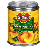 Del Monte In Heavy Syrup Sliced Yellow Cling Peaches 8.5 Ounce Can - 12 Per Case