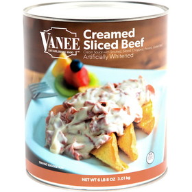 Vanee Creamed Sliced Beef, 106 Ounces, 6 per case