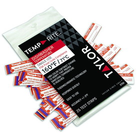 Taylor Temprite Dishwasher Temperature Test Strips, 12 Each, 1 per case