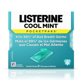 Listerine Pocketpaks Coolmint Breath Strips, 24 Count, 12 per case