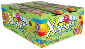 Airheads Xtremes Rainbow Berry Candy Belts, 2 Ounces, 18 per box, 12 per case