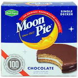 Moonpie Chocolate Single Decker Marshmallow Sandwich 12 Count - 8 Per Case