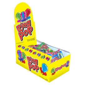 The Topps Company Ring Pop Fruit Flavored Candy Lollipop Variety Pack, 0.5 Ounces, 24 per case