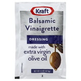 Signature 10021000011480 Kraft Portion Control Balsamic Vinaigrette Dressing 1.5 ounce Pouch - 60 Per Case