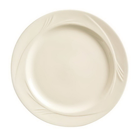 Endurance 6.25 Inch Cream White Medium Rim Plate 36 Per Pack - 1 Per Case