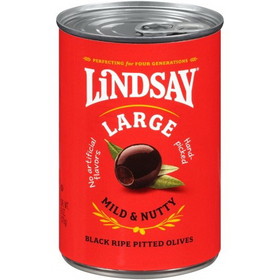 Lindsay Olive Black Pitted Large Domestic, 6 Ounces, 24 per case