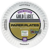 Gold Label Grease Resistant 9 Inch Paper Plate, 10 Count, 10 per case