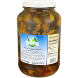 Bay Valley 232-280 Cut 1/2 Crinkle Sweet Mixed Pickles 1 Gallon Per Pack - 4 Per Case