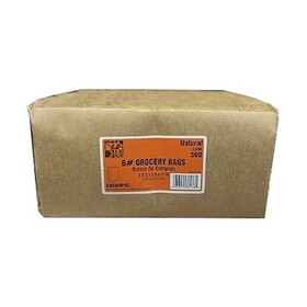 Ajm 6# Natural Kraft Bag, 500 Count