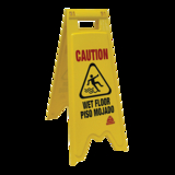 O-Cedar Commercial Plastic Wet Floor Bilingual Sign, 1 Each, 1 per case