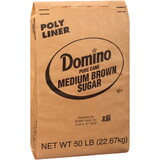 Domino Brown Medium Sugar, 50 Pounds