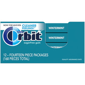 Orbit Winter Mint Gum, 14 Piece, 12 per case