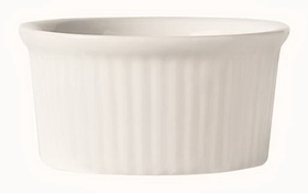 Dish Ramekin White Fluted 2.7 Ounce 24-1 Each