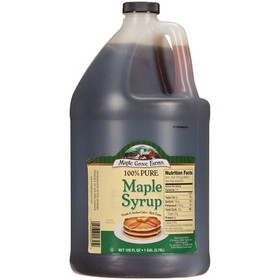 Maple Grove Pure Maple Pancake Syrup Dark Amber Jug, 1 Gallon, 4 per case