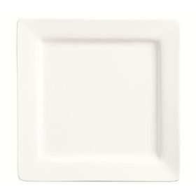 World Tableware Slate Collection Ultra Bright White Square Plate 10 5/8", 12 Each, 1 per case