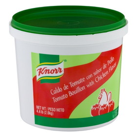 Knorr Caldo De Tomate Tomato With Chicken Flavor Base/Bouillon 4.4 Pound Tub - 4 Per Case