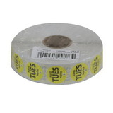 Ncco National Checking .75 Inch Circle Trilingual Permanent Yellow Tuesday Label, 2000 Each, 1 per case
