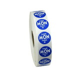 Ncco National Checking .75 Inch Circle Trilingual Removable Blue Monday Label, 2000 Each, 1 per case