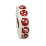 Ncco National Checking .75 Inch Circle Trilingual Removable Red Wednesday Label, 2000 Each, 1 per case