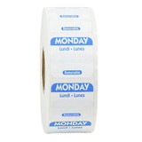 Ncco National Checking 1 Inch X 1 Inch Trilingual Blue Monday Removable Label, 1000 Each, 1 per case