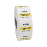 Ncco National Checking 1 Inch X 1 Inch Trilingual Yellow Tuesday Removable Label, 1000 Each, 1 per case