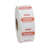 Ncco National Checking 1 Inch X 1 Inch Trilingual Red Wednesday Removable Label, 1000 Each, 1 per case