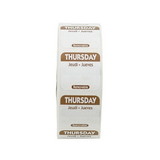 Ncco National Checking 1 Inch X 1 Inch Trilingual Brown Thursday Removable Label, 1000 Each, 1 per case