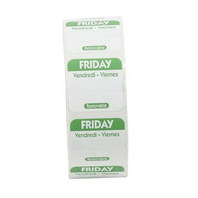 Ncco National Checking 1 Inch X 1 Inch Trilingual Green Friday Removable Label, 1000 Each, 1 per case