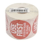 National Checking 2 Use First Removable Labels 500 Per Roll - 1 Per Case