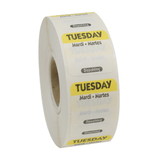 Ncco National Checking 1 Inch X 1 Inch Trilingual Yellow Tuesday Dissolvable Label, 1000 Each, 1 per case