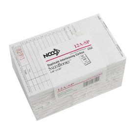 Ncco National Checking 3.4 Inch X 5.63 Inch 2 Part Carbon Interleaving White 11 Line Salesbook, 5000 Each, 1 per case