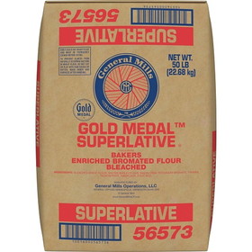 Gold Medal Superlative Bakers Enriched Bromated Bleached Flour, 50 Pounds, 1 per case