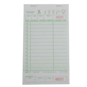 Ncco National Checking 4.25 Inch X 7.25 Inch 1 Part Green 14 Line Guest Check, 2500 Each, 1 per case