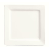 World Tableware Slate Collection Ultra Bright White Square Plate 7.25