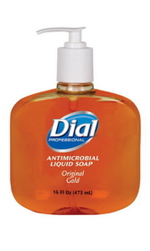 Dial Gold Antimicrobial Liquid Hand Soap Pump, 16 Fluid Ounces, 12 per case